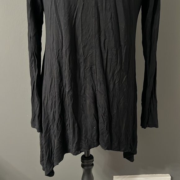 LOGO Lori Goldstein Small Black Long Sleeve tunic long with pockets - Picture 5 of 7